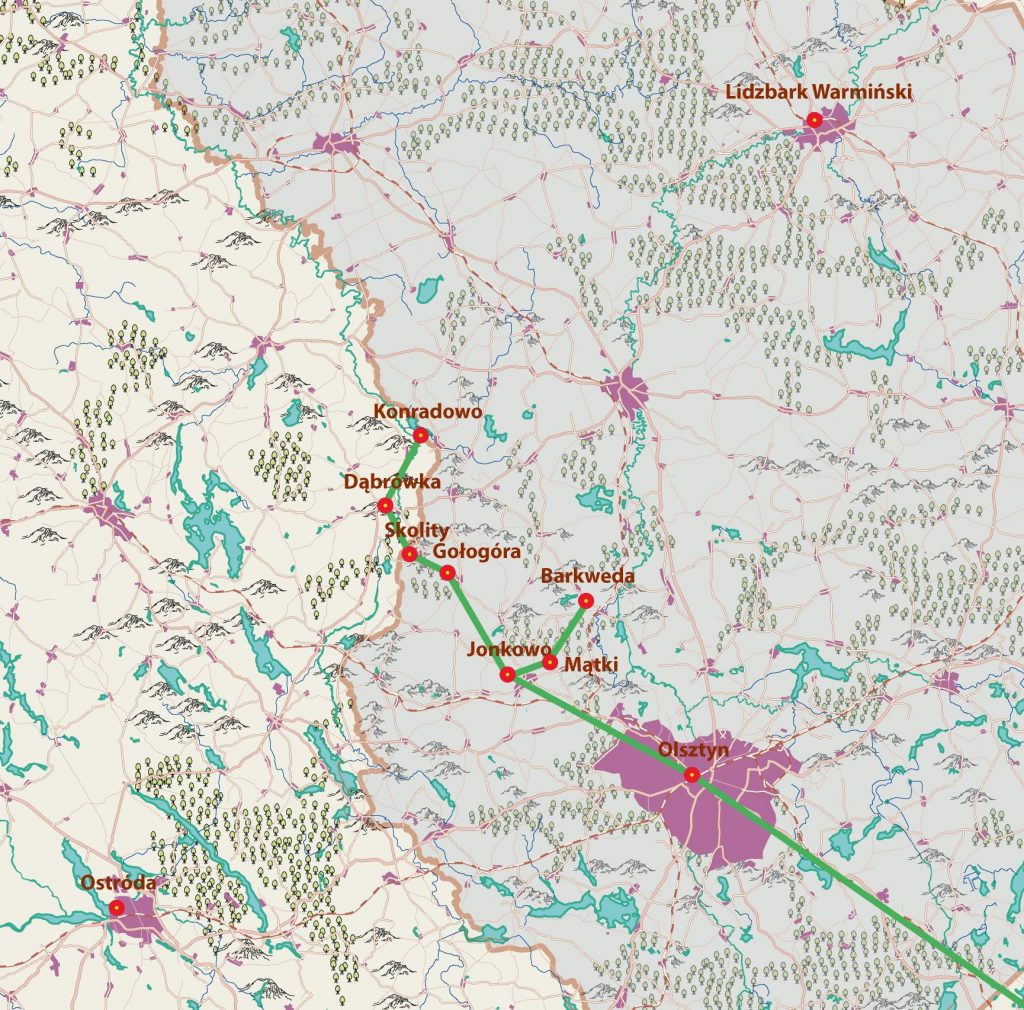 Mapka Szlaku Napoleońskiego