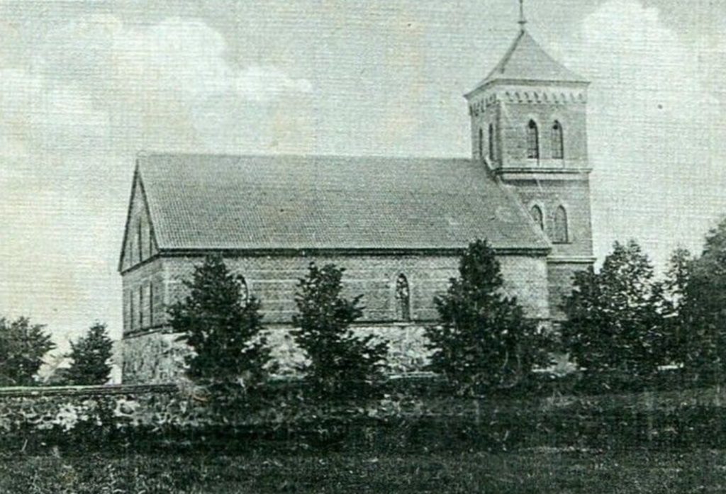 Wybudowany w latach 40. XIX w. kościół Wniebowzięcia Najświętszej Maryi Panny w Prositach ok. 1916 r. (fot. FP)